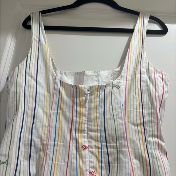 Staud Multi Stripe Logo Wells Dress - Picture 3 of 4